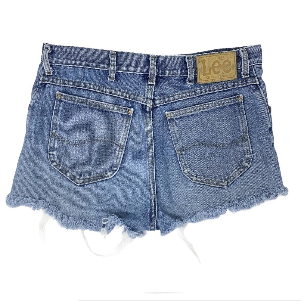 FINAL PRICE Vintage LEE Denim Cutoff Shorts Frayed Hem 32